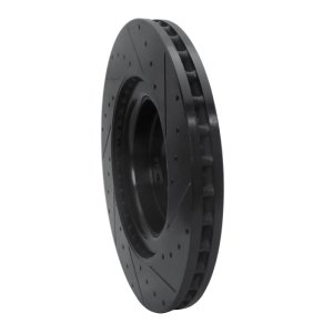 Mercedes-Benz GLE400 Brake Rotor (1) - Front Left - R1 Concepts - Drilled & Slotted - Black - `13-`19